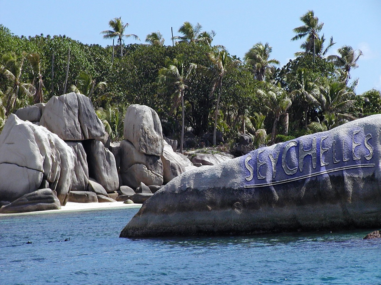 seychelles island rock free photo