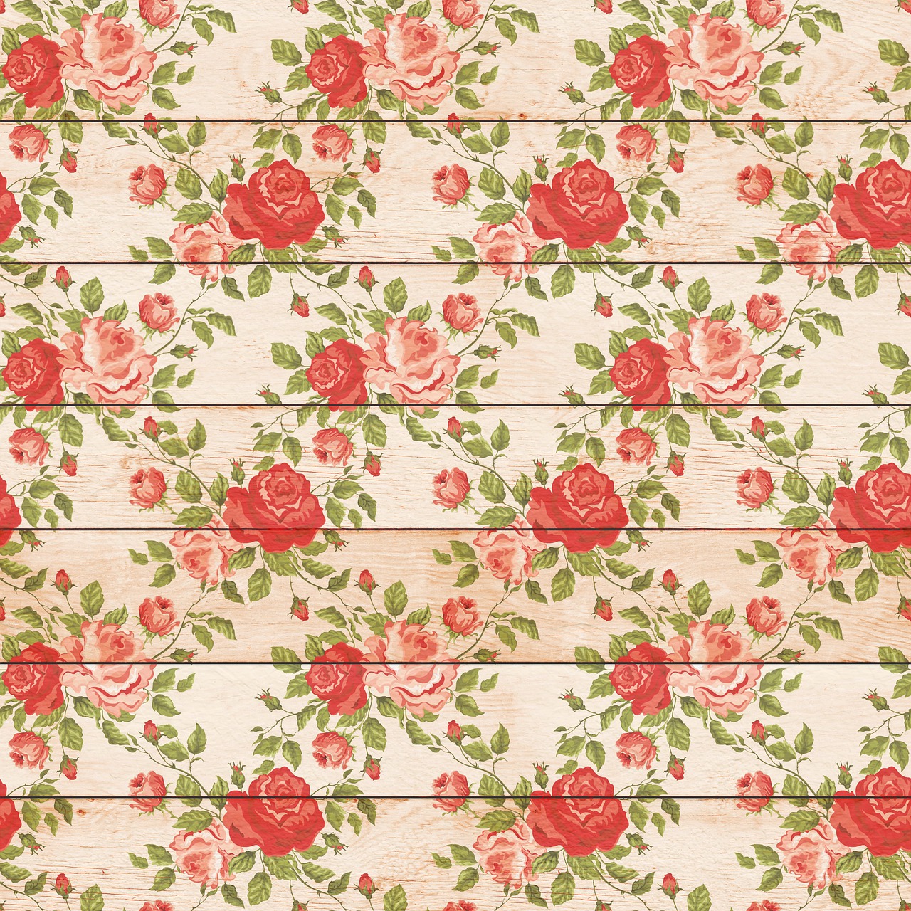 shabby chic wood and flowers  wood background  floral free photo