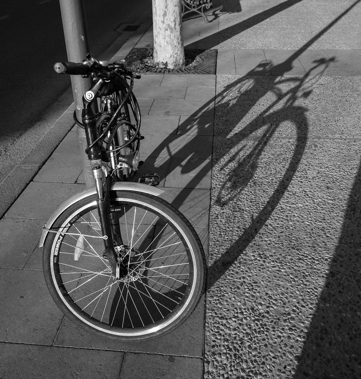 shadow bycicle street free photo