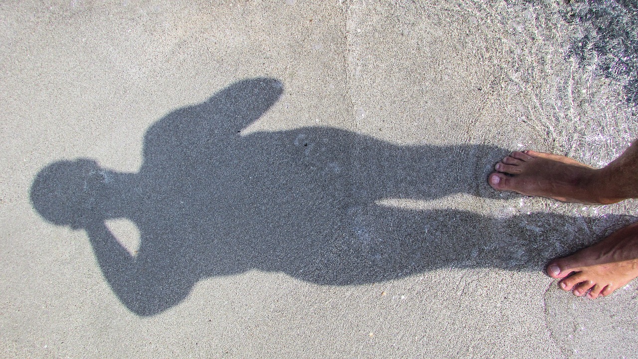 shadow beach sand free photo