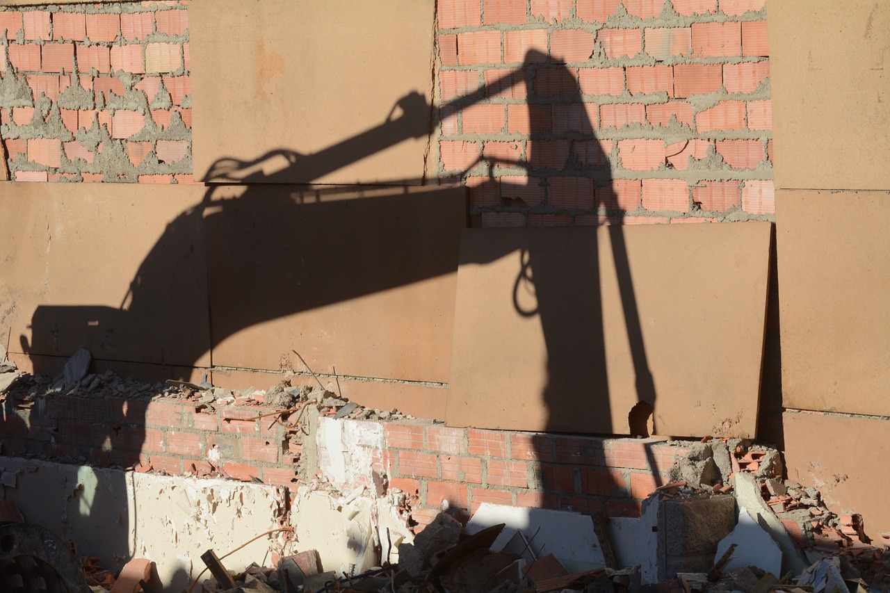 shadow backhoe site free photo