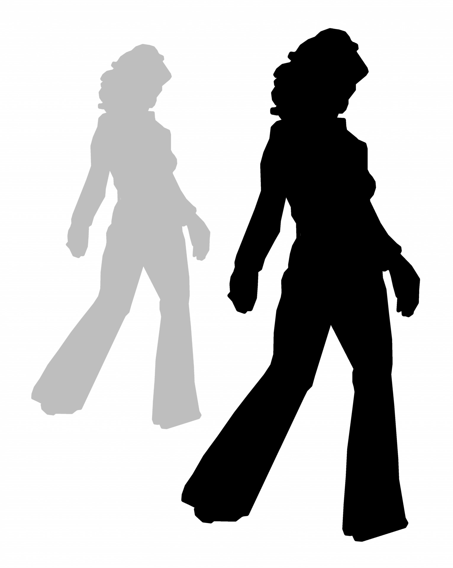 black silhouette woman free photo