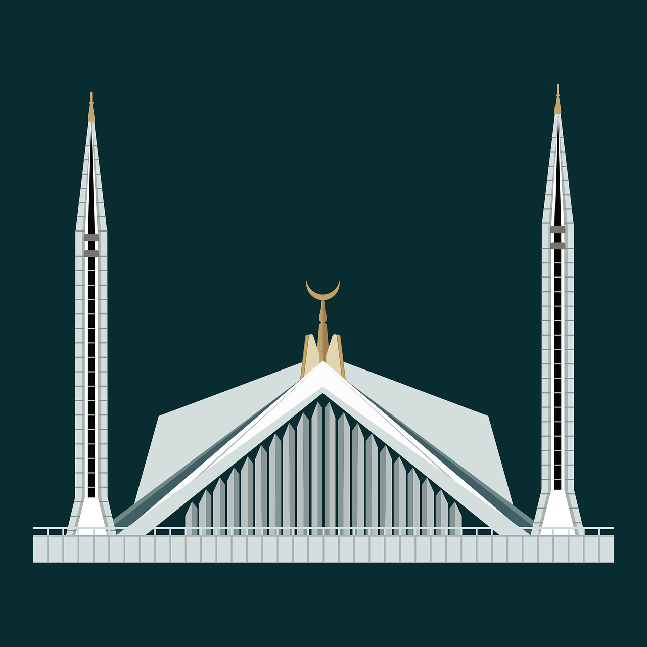shah faisal masjid  islamabad  pakistan free photo
