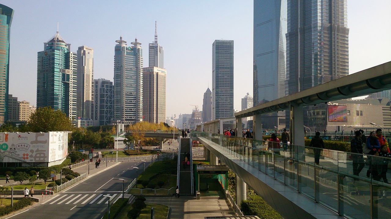 shanghai china skyline free photo
