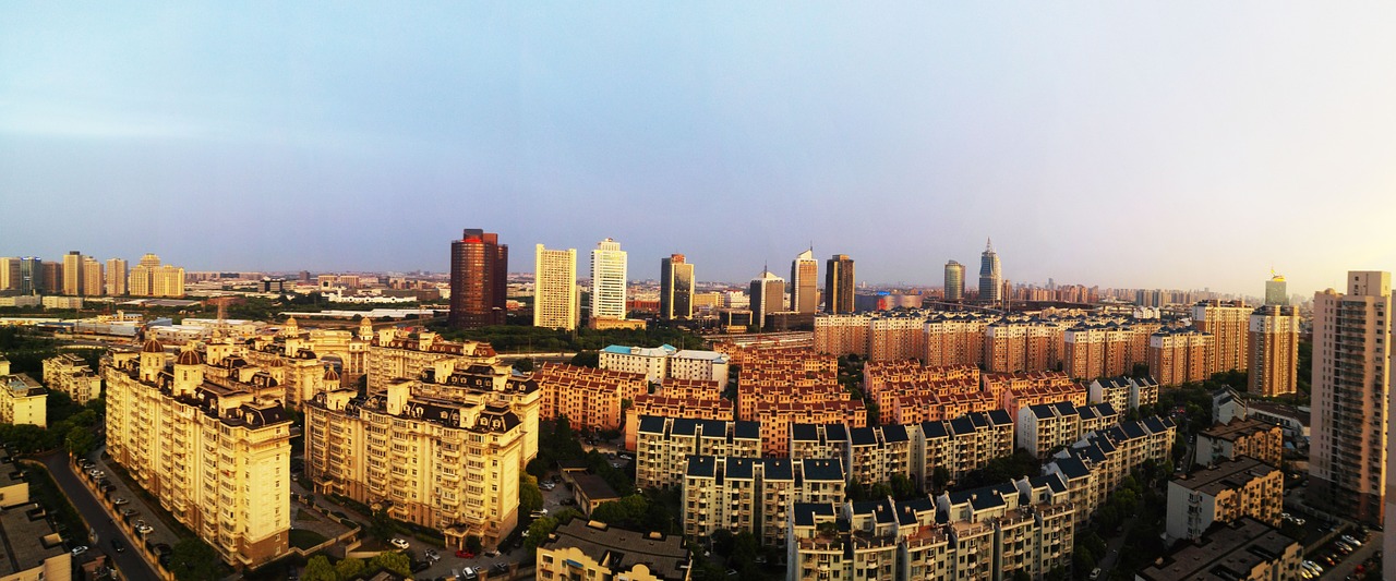 shanghai good weather twilight free photo