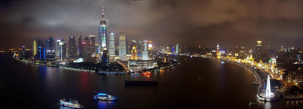 shanghai pudong skyline free photo