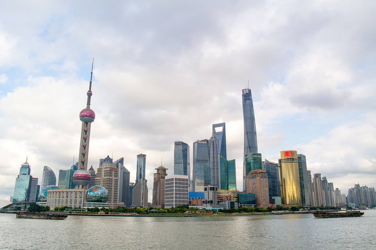 shanghai skyline skyscraper free photo