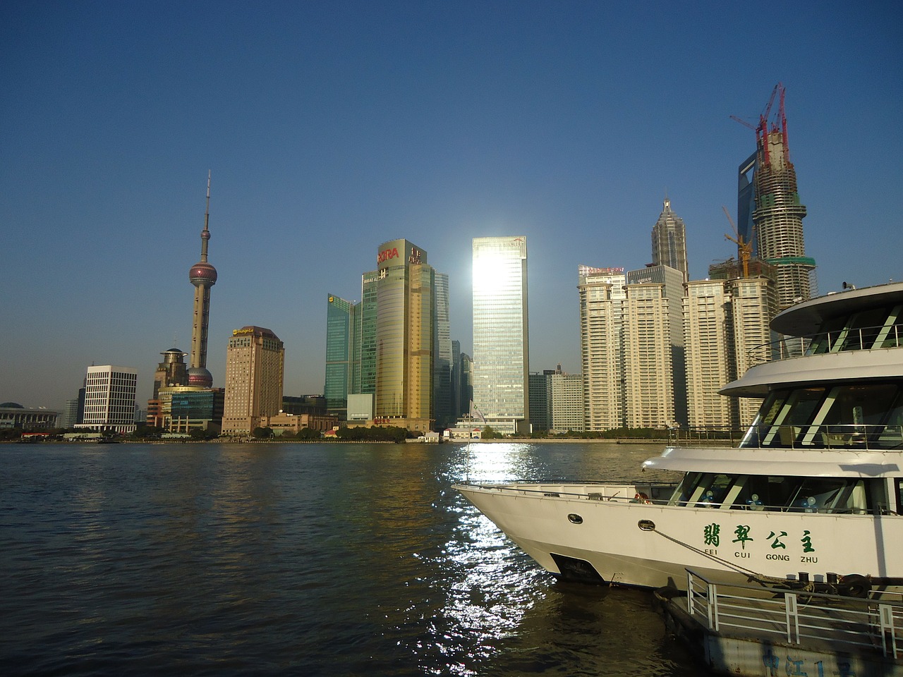 shanghai boat architecture free photo
