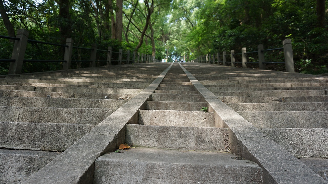 shanghai sheshan stairs free photo