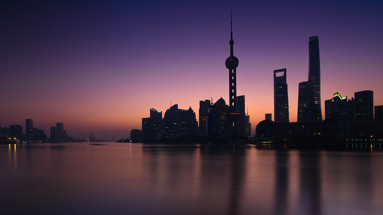 shanghai huangpu river sunrise free photo