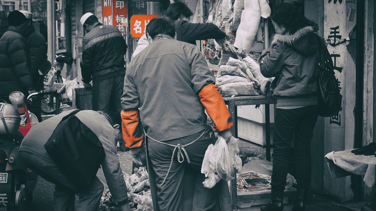 shanghai market trade free photo
