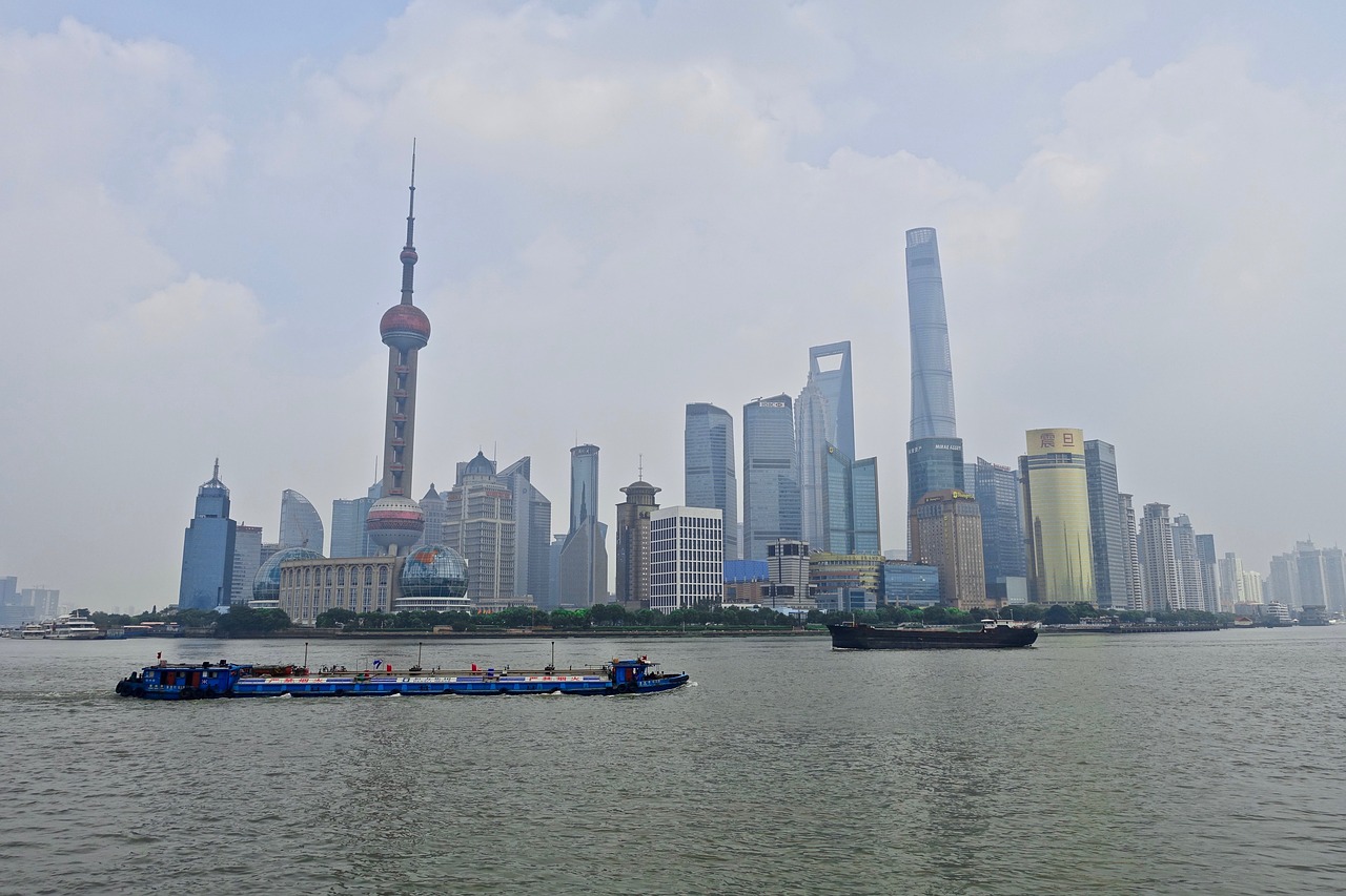 shanghai  cityscape  river free photo