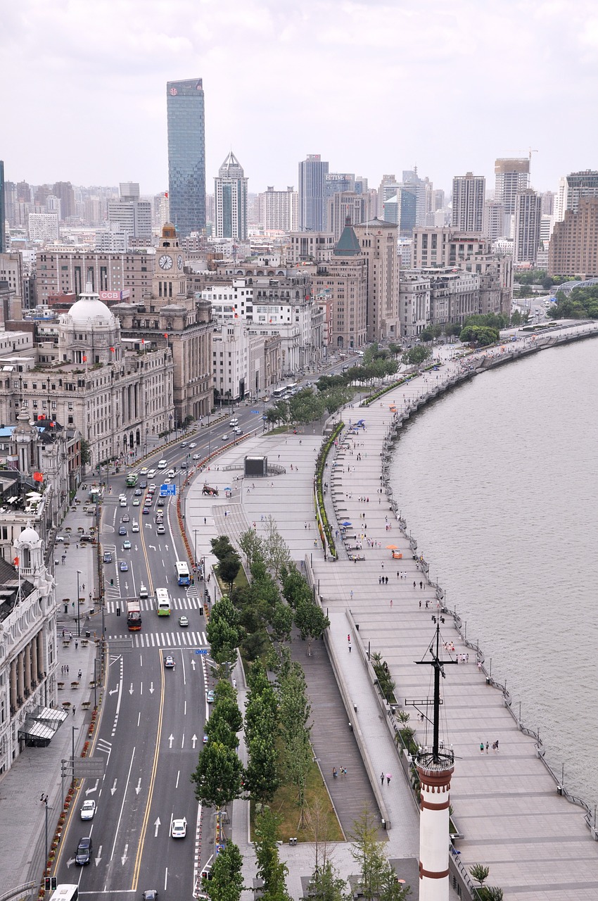 shanghai building street free photo