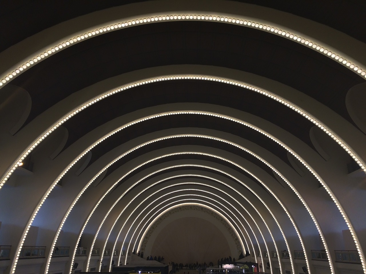 shanghai exhibition center auditorium curved dome free photo