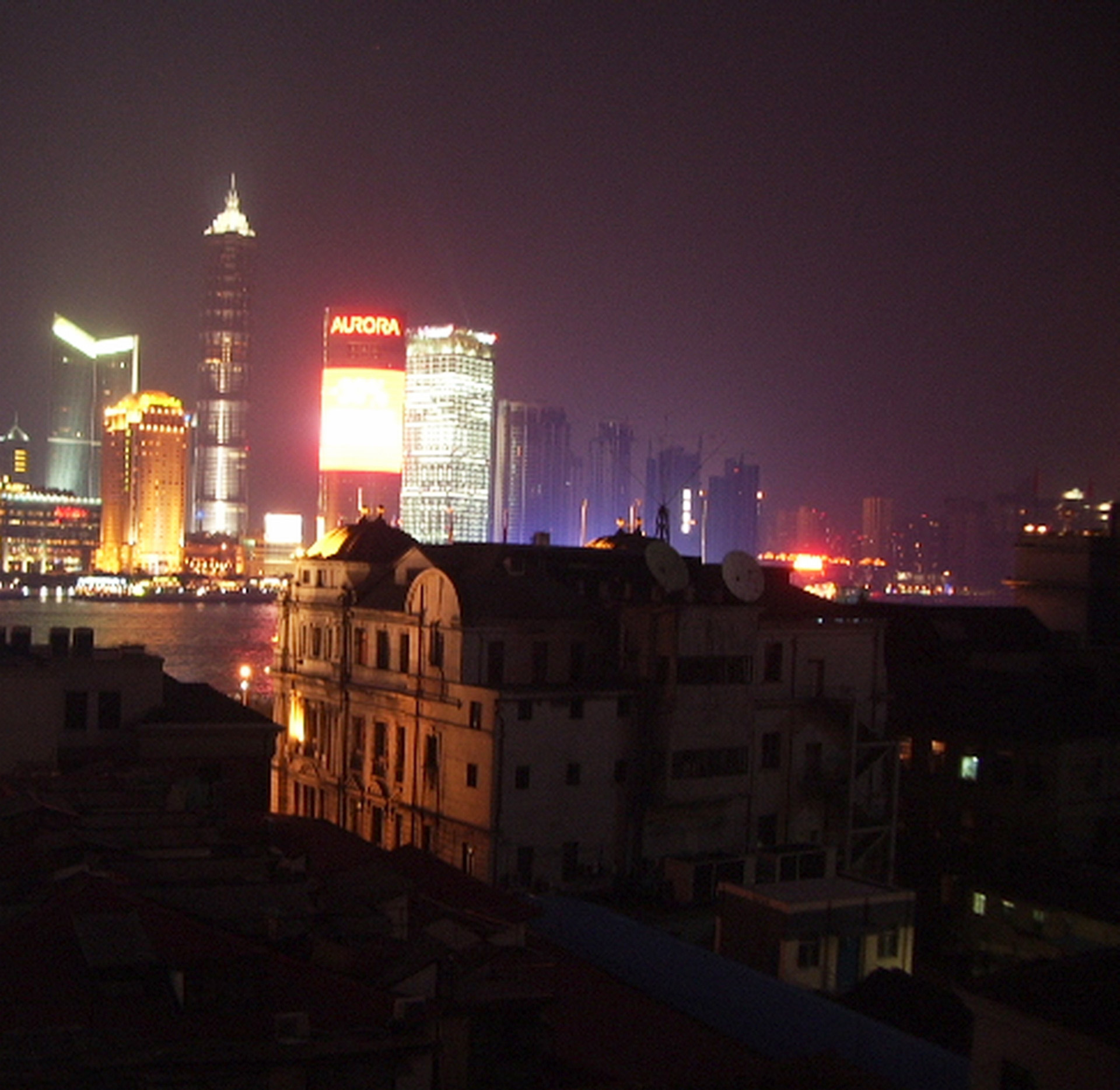 shanghai city twilight free photo