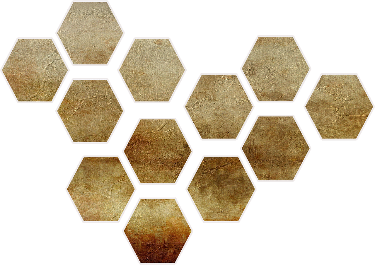 shape honeycomb gold free photo