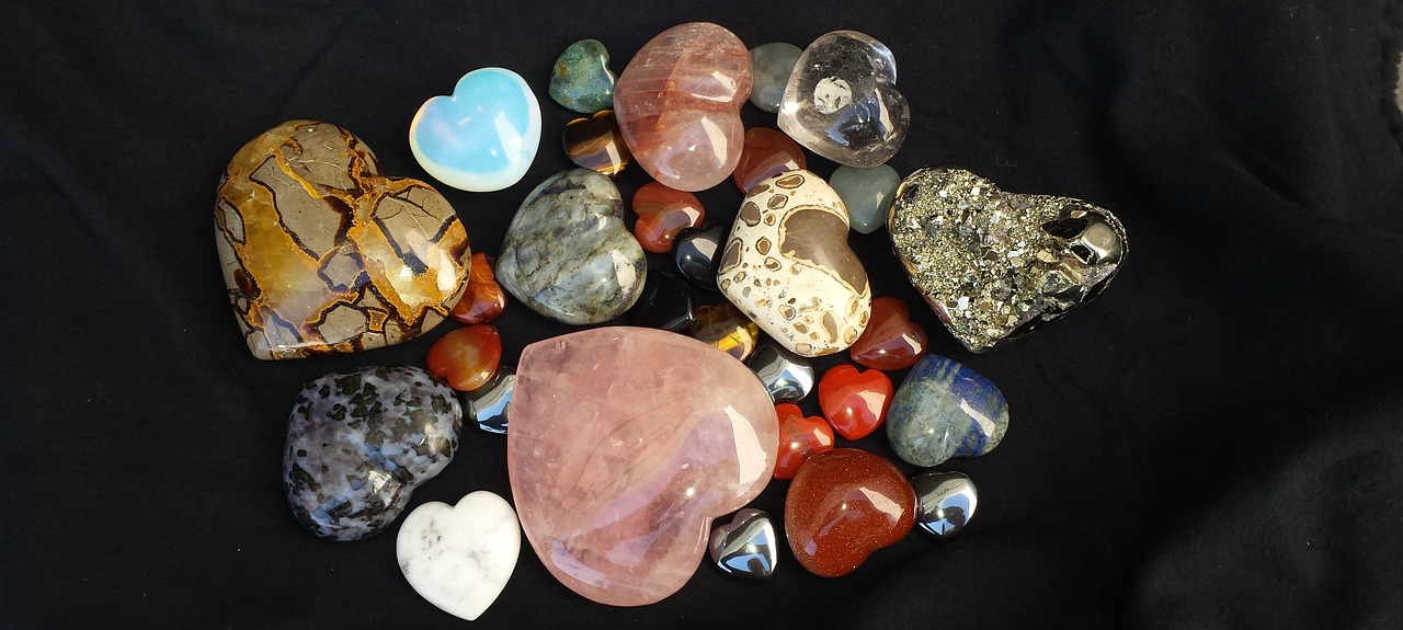 shaped stones hearts romance free photo