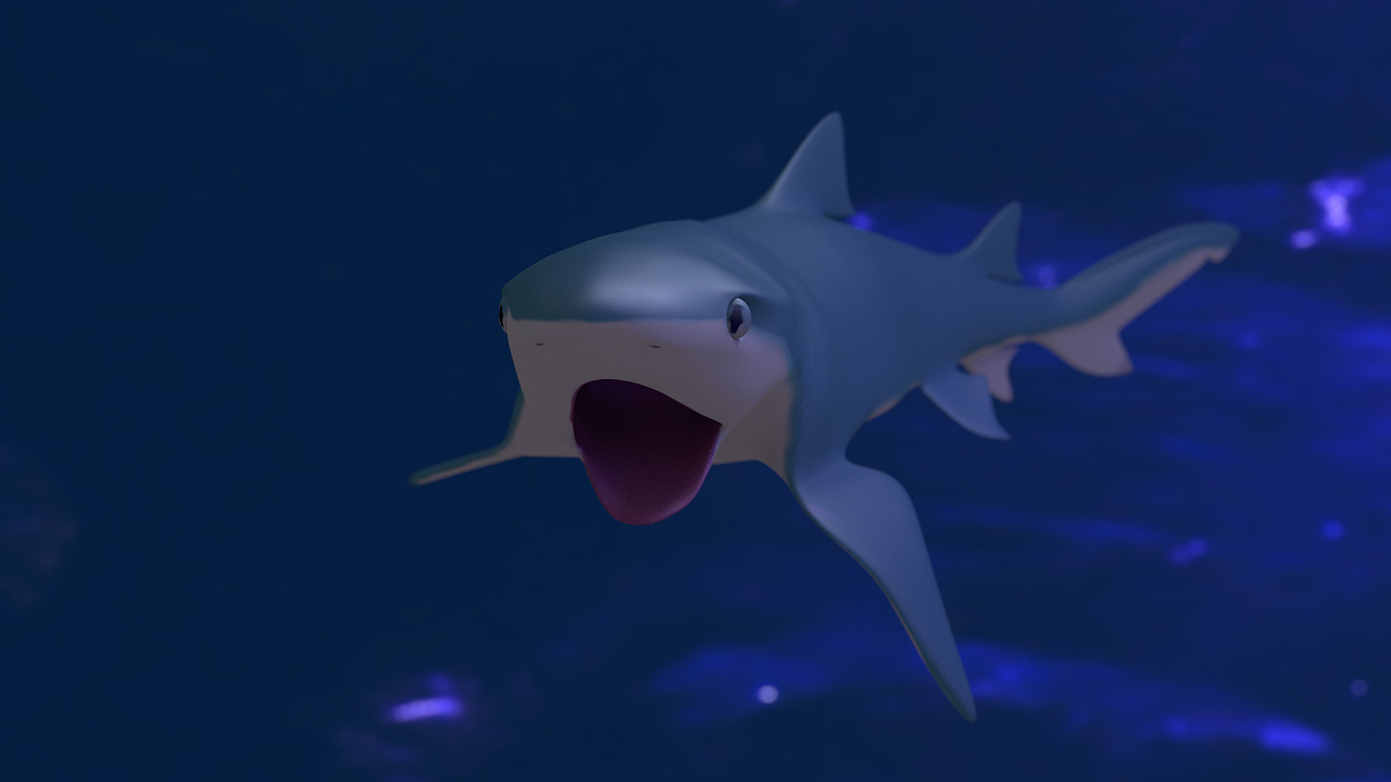 shark underwater blue free photo