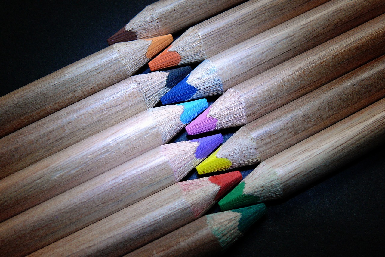 sharpened crayons colorful free photo