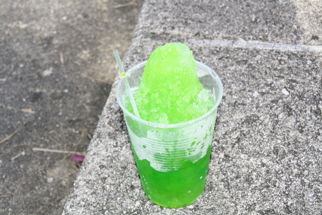 shaved ice green lime free photo