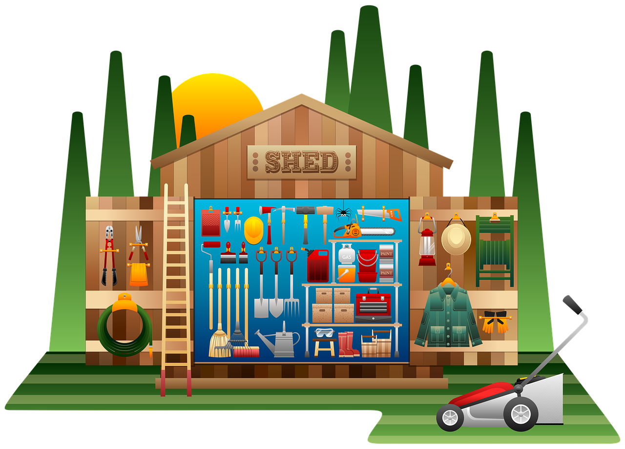 shed shed tools wooden free photo