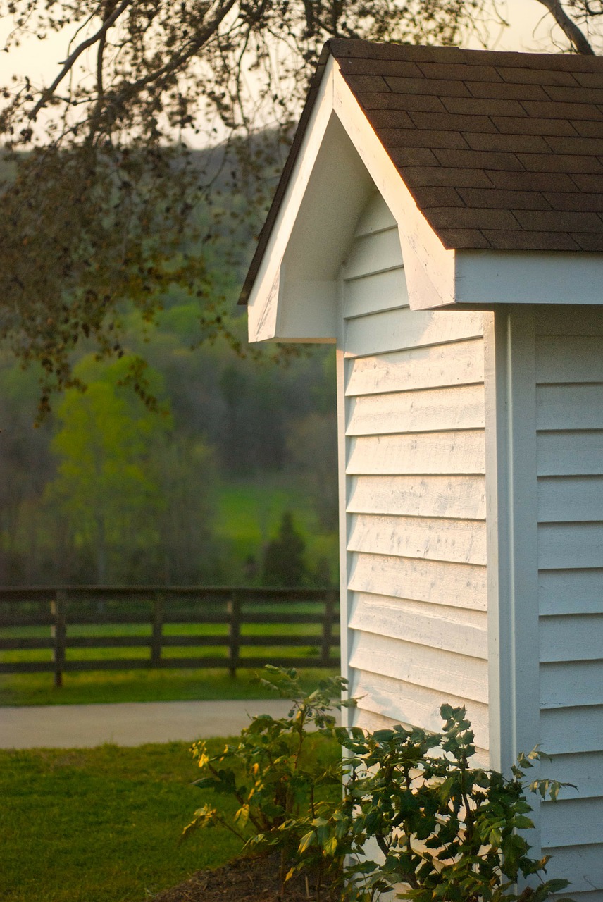 shed white hut free photo