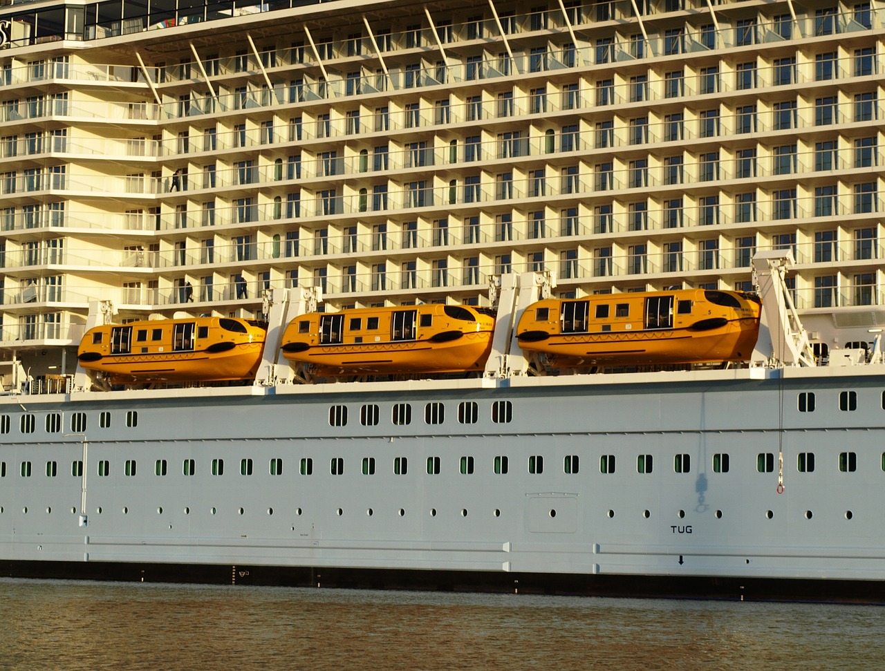 shedding lifeboats lifeboats cruise ship free photo