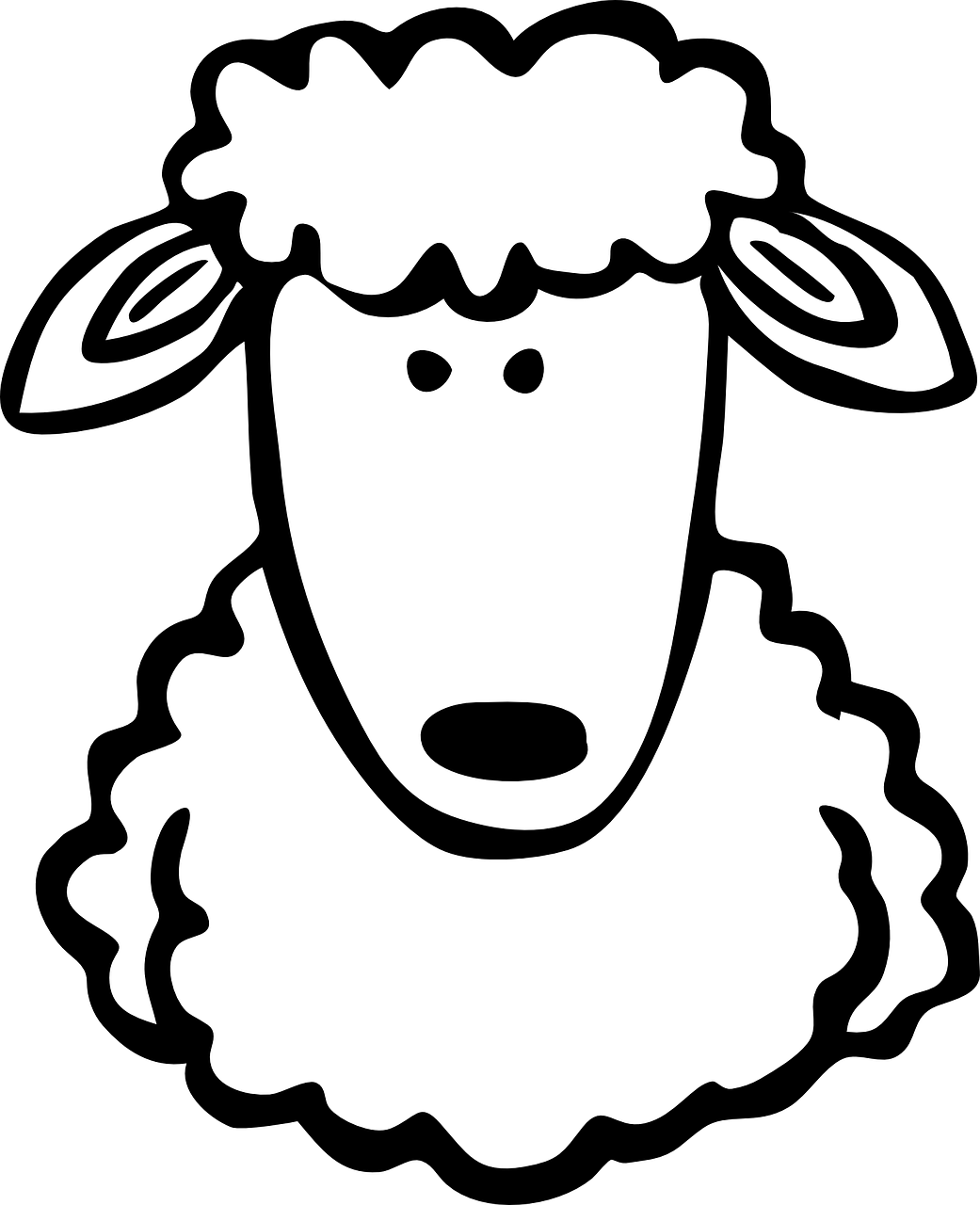 sheep portrait cartoon free photo