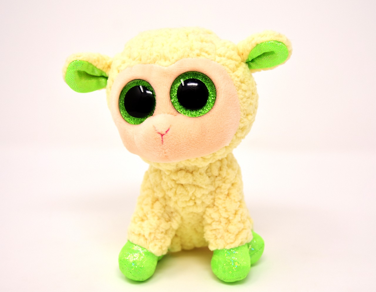 sheep soft toy glitter eyes free photo