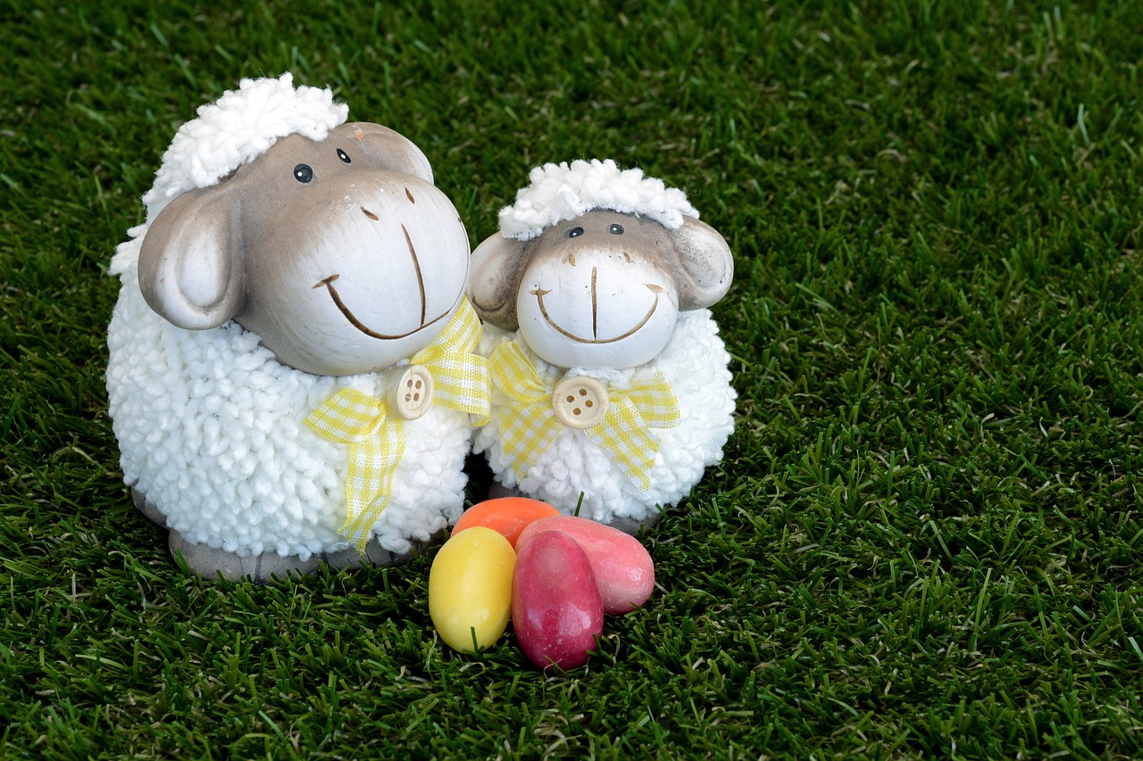 sheep easter sugar eggs free photo