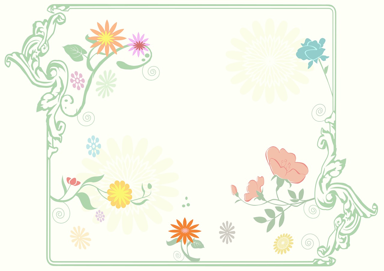 sheet flowers illustration free photo