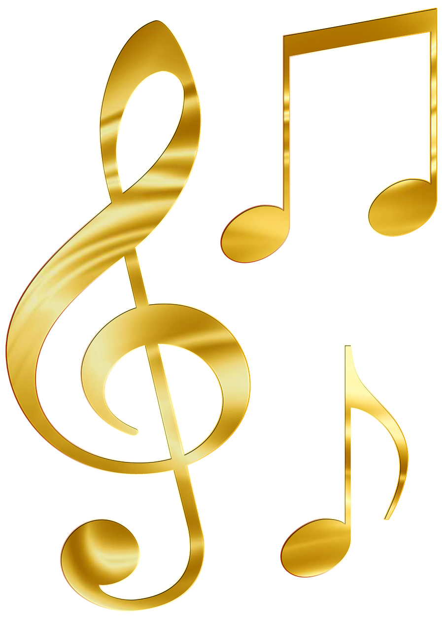 sheet music gold png free photo