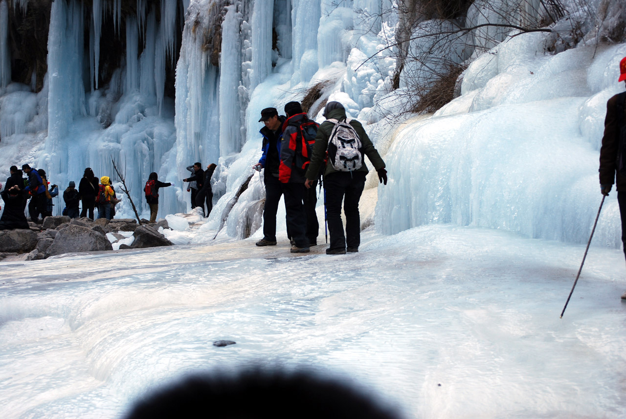 hikers ice sheet free photo