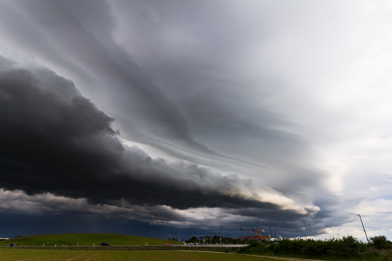 shelf cloud squall line weather front free photo