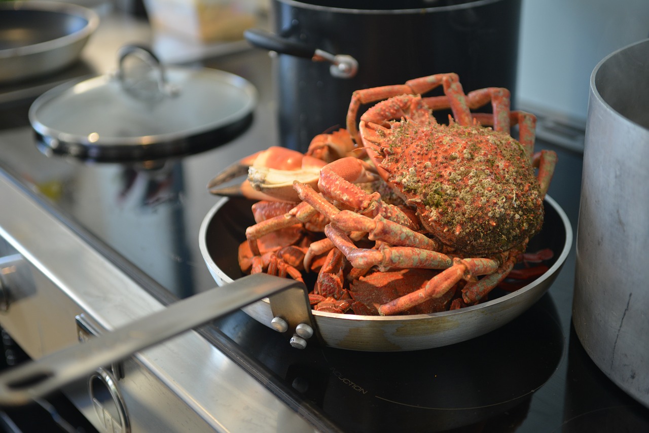 shellfish pan cooking free photo