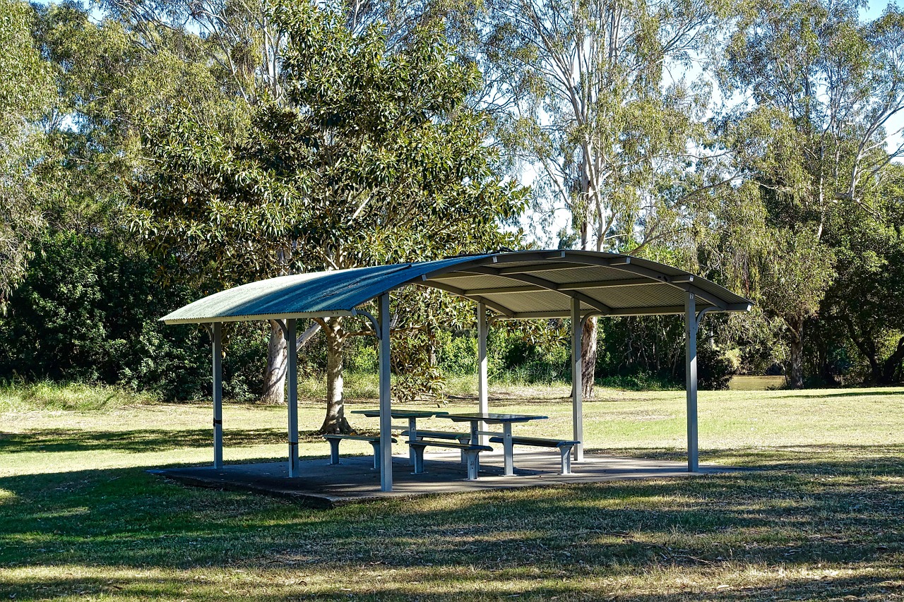 shelter seating picnic free photo