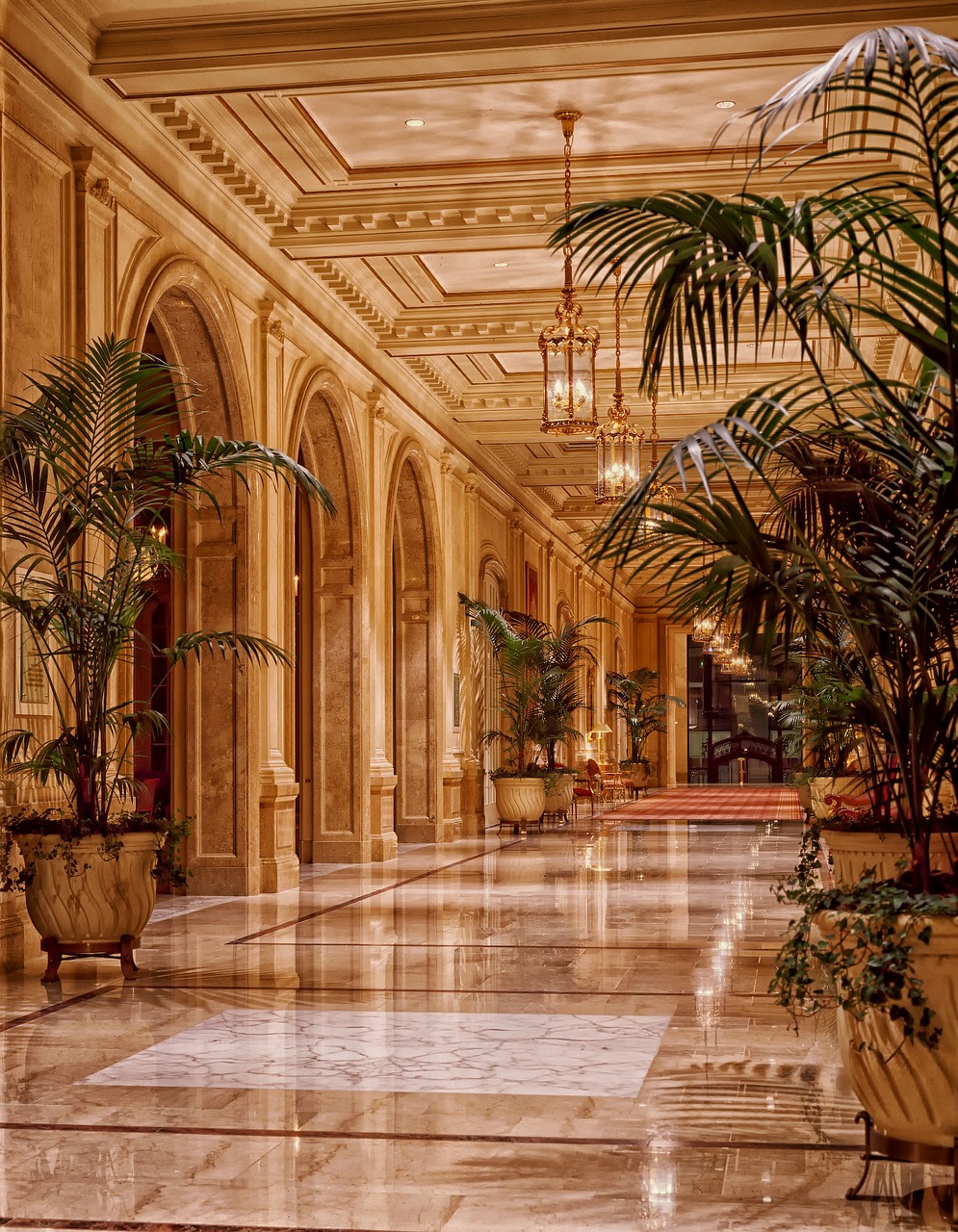 sheraton palace hotel lobby architecture free photo