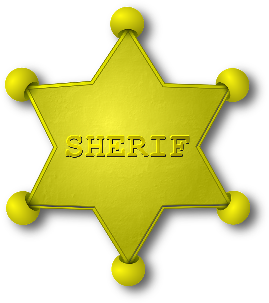 sheriff gold star free photo