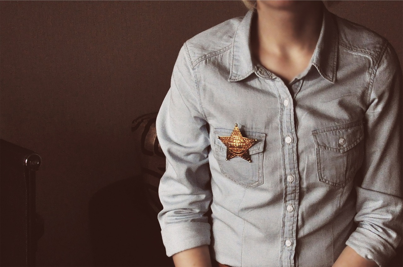 sheriff star denim free photo