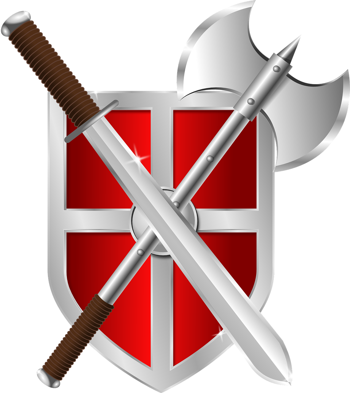shield axe sword free photo