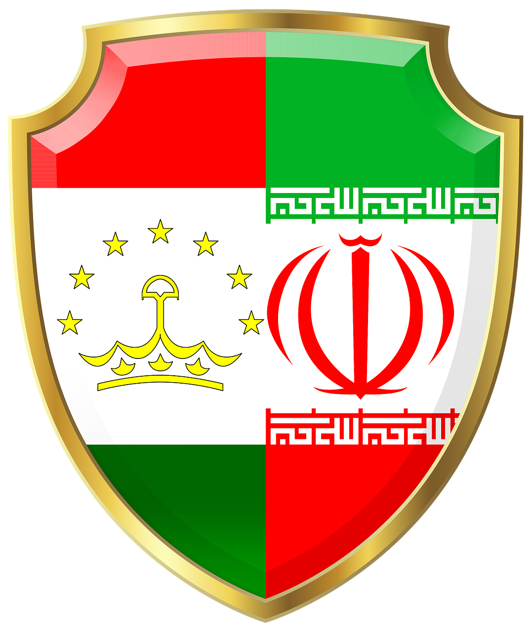 shield  iran  tajikistan free photo