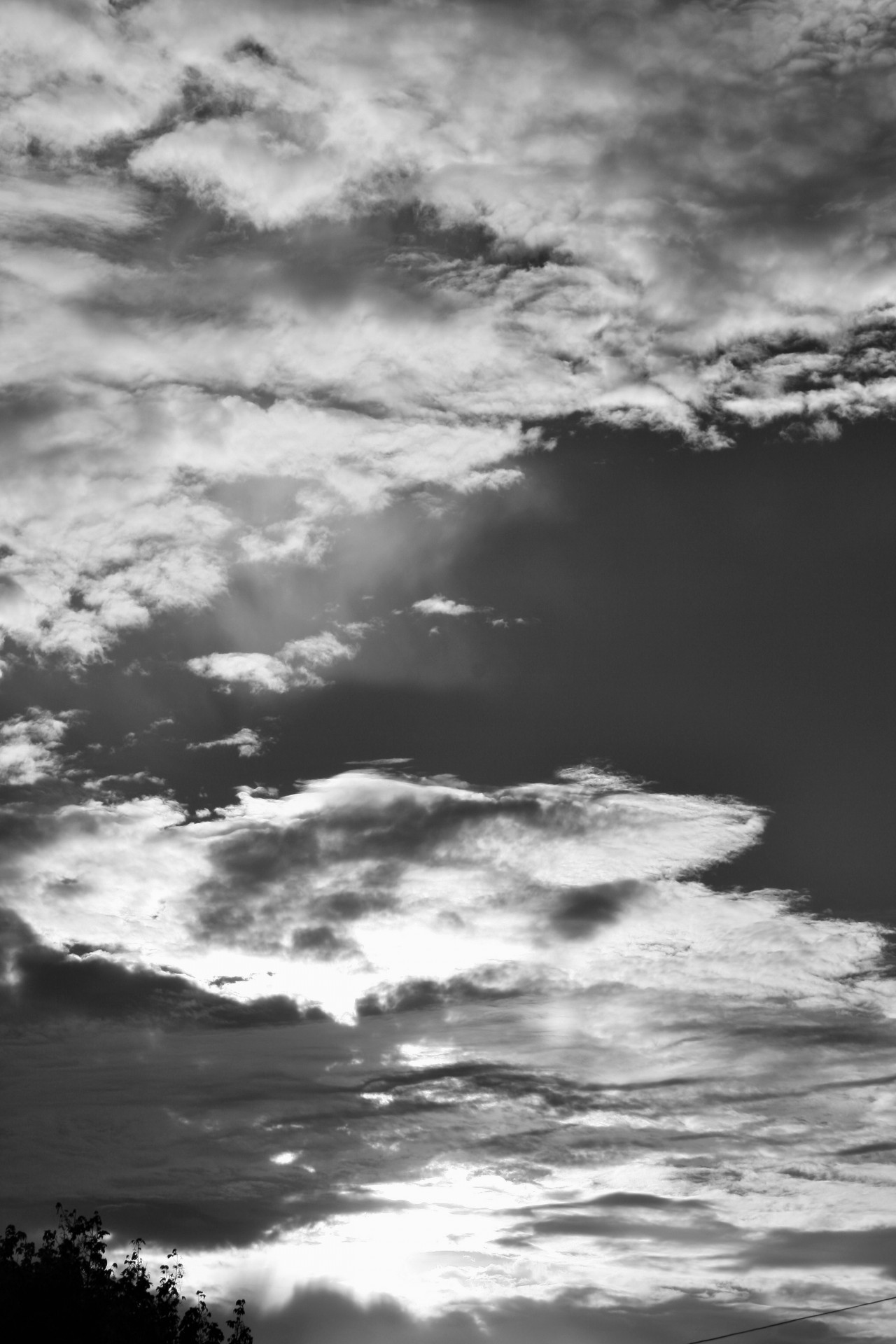 clouds shimmering black white free photo