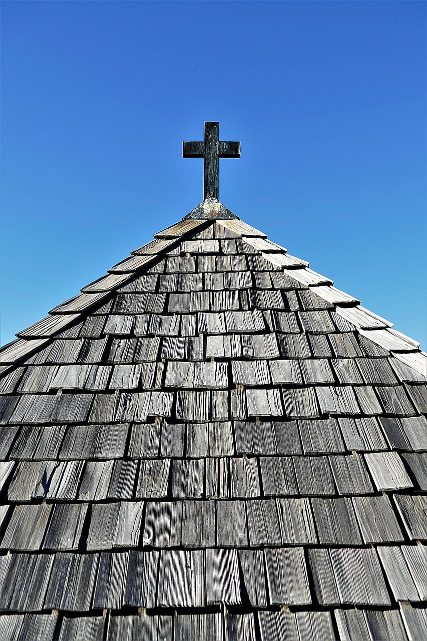 shingle roof wood shingles chapel roof free photo