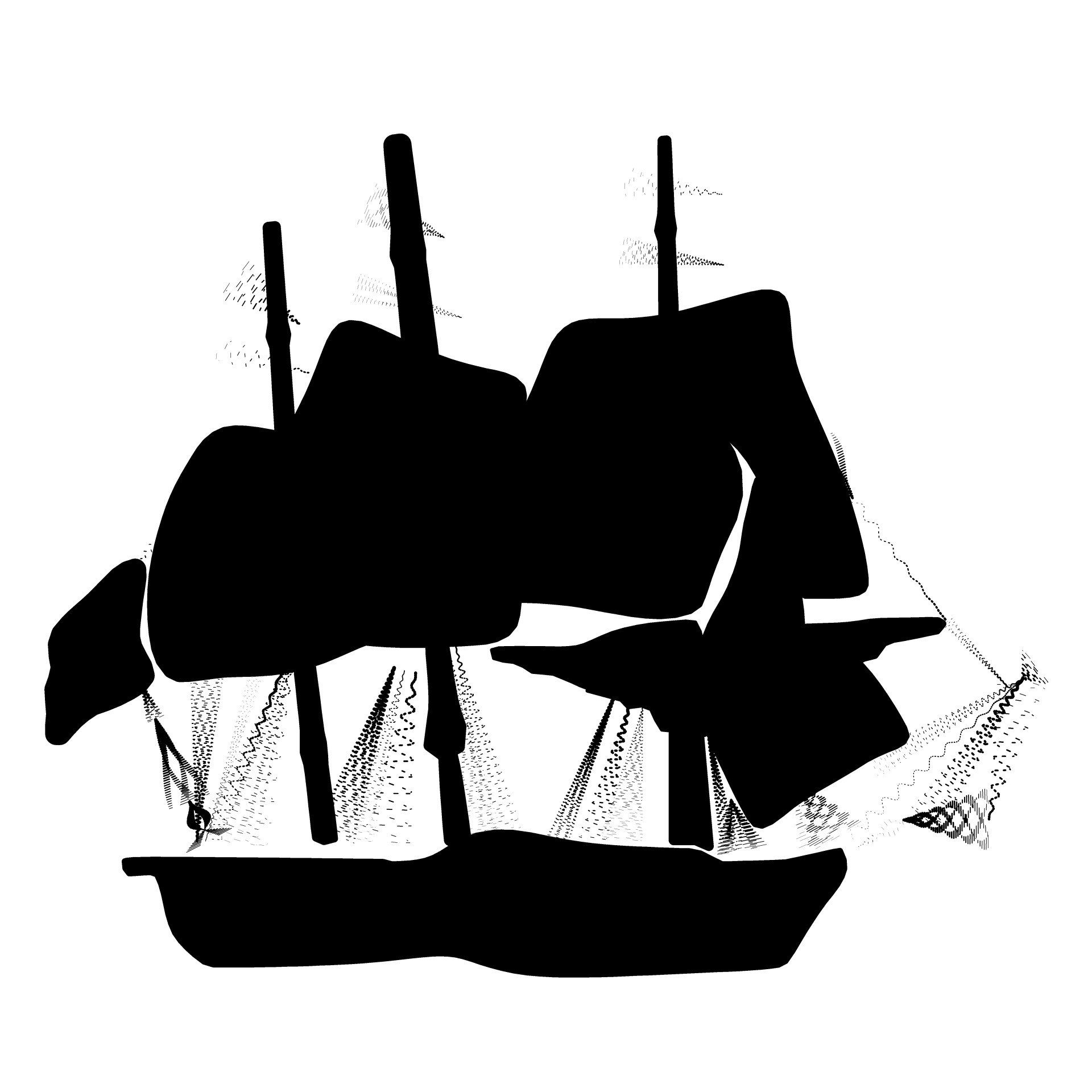 ship silhouette black free photo