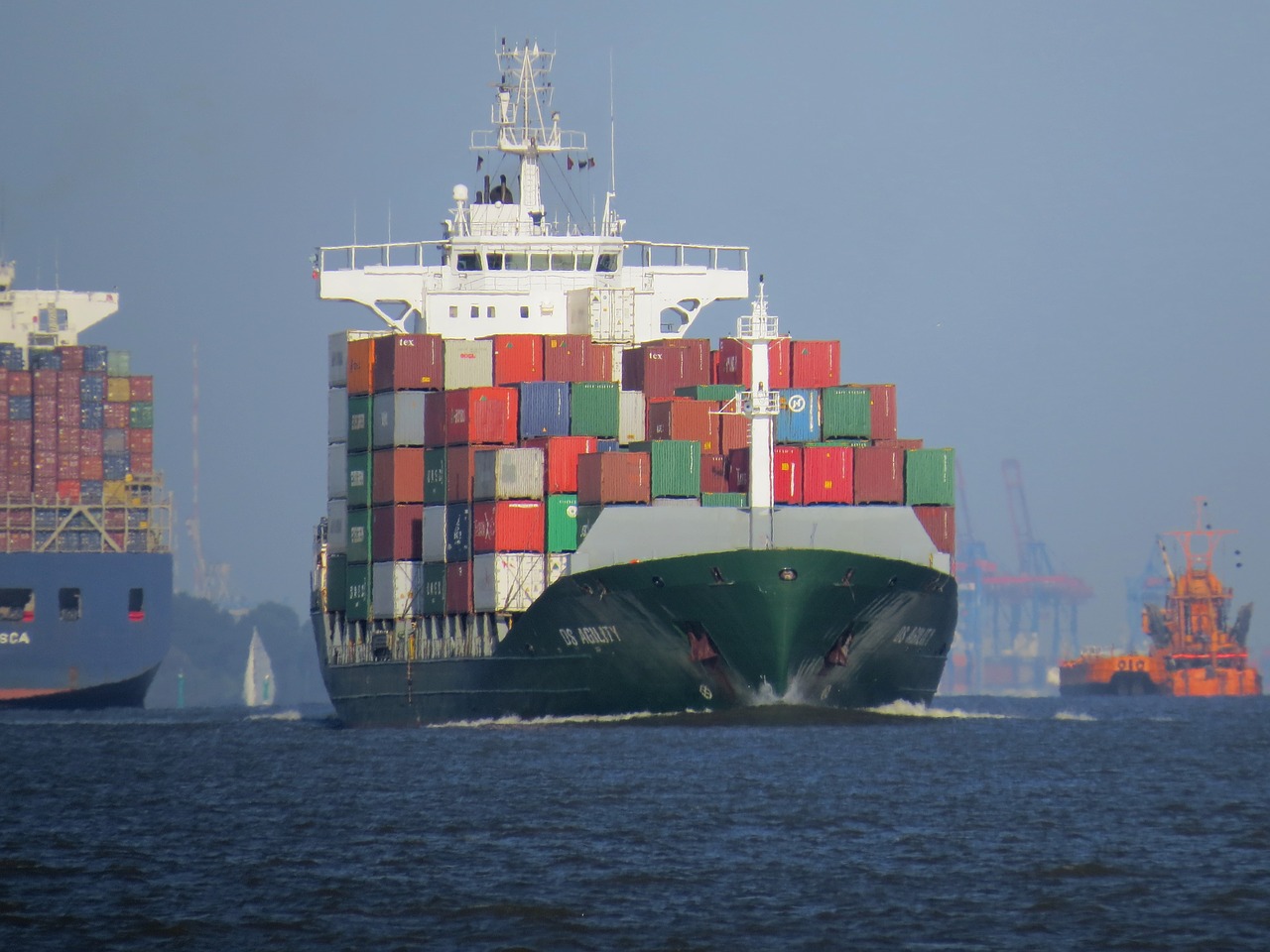 ship container seafaring free photo