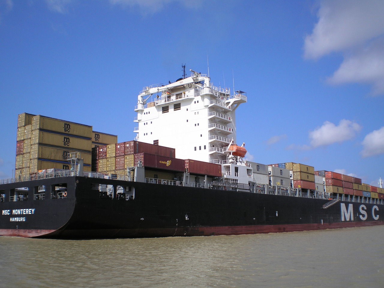 ship cargo panama canal free photo