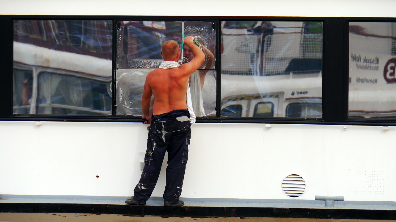ship window cleaning sailor free photo