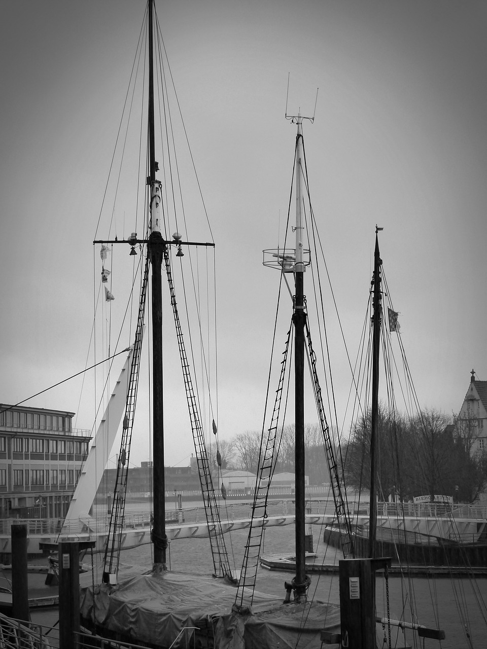ship masts rigging free photo