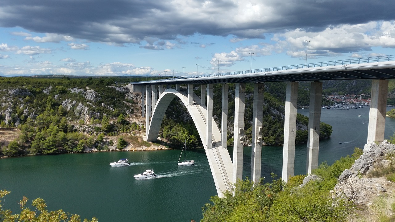 ship shipping bridge free photo