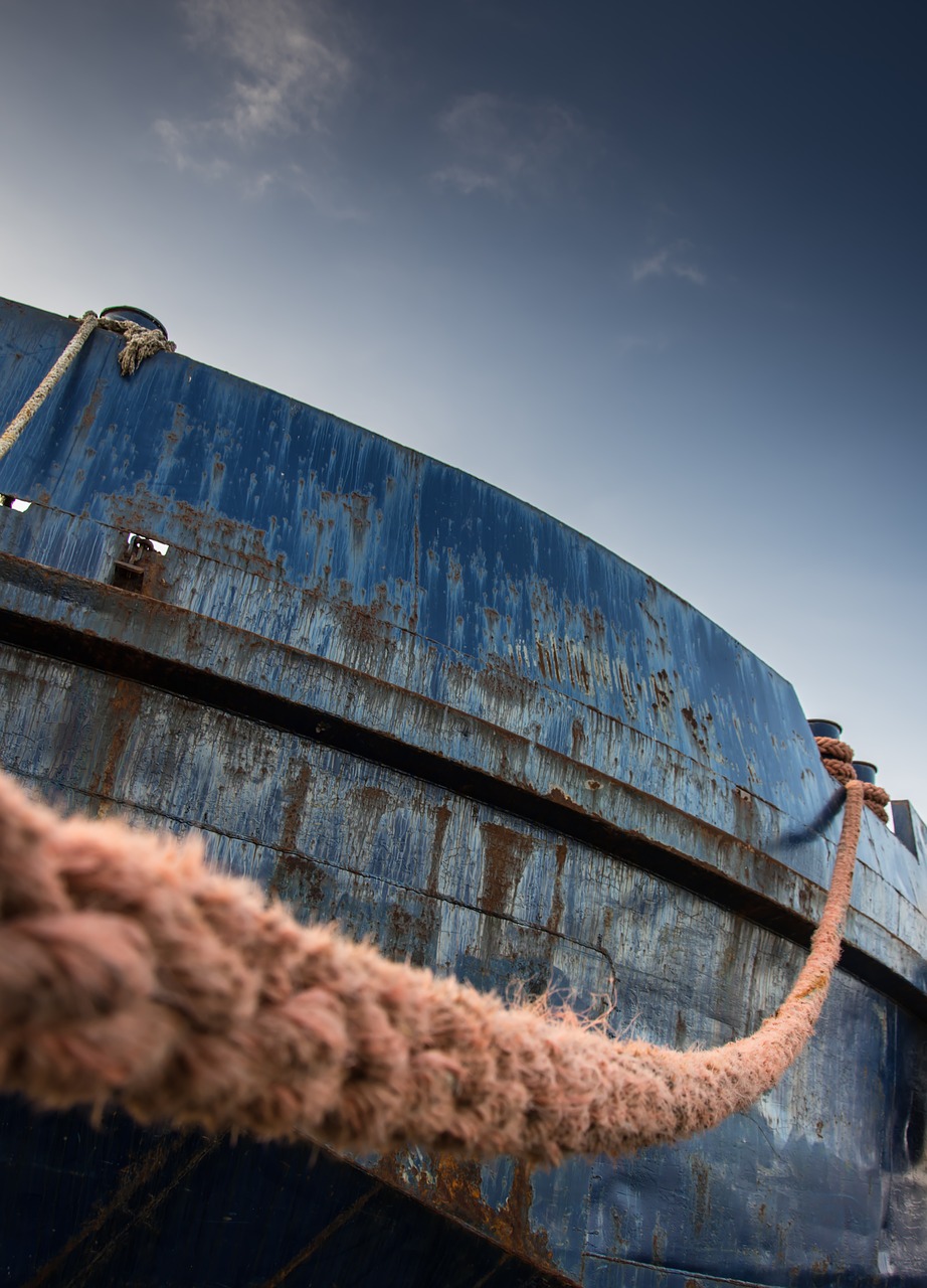 ship port burgas ropes free photo